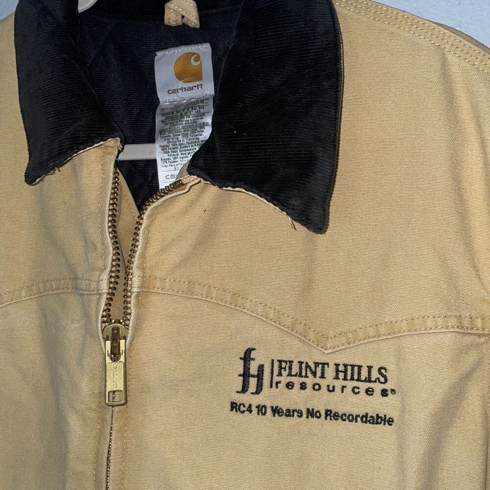 Carhartt Duck Santa Fe Company Embroidered  Jacket-lined zip front Corduroy Coll